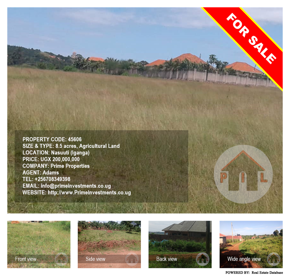 Agricultural Land  for sale in Nasuuti Iganga Uganda, code: 45606
