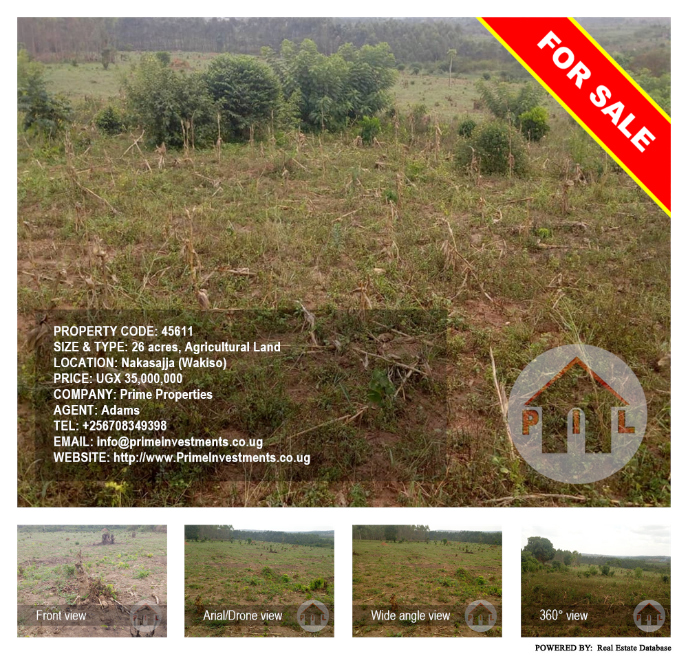 Agricultural Land  for sale in Nakassajja Wakiso Uganda, code: 45611