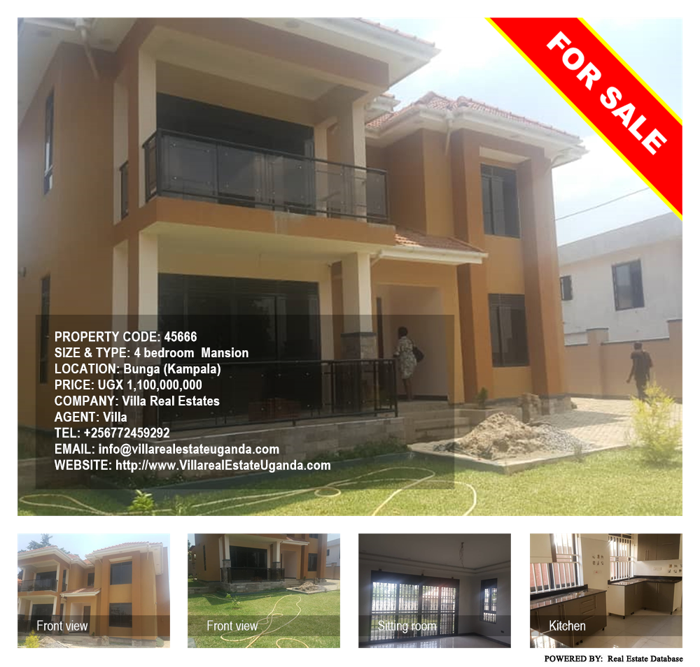 4 bedroom Mansion  for sale in Bbunga Kampala Uganda, code: 45666