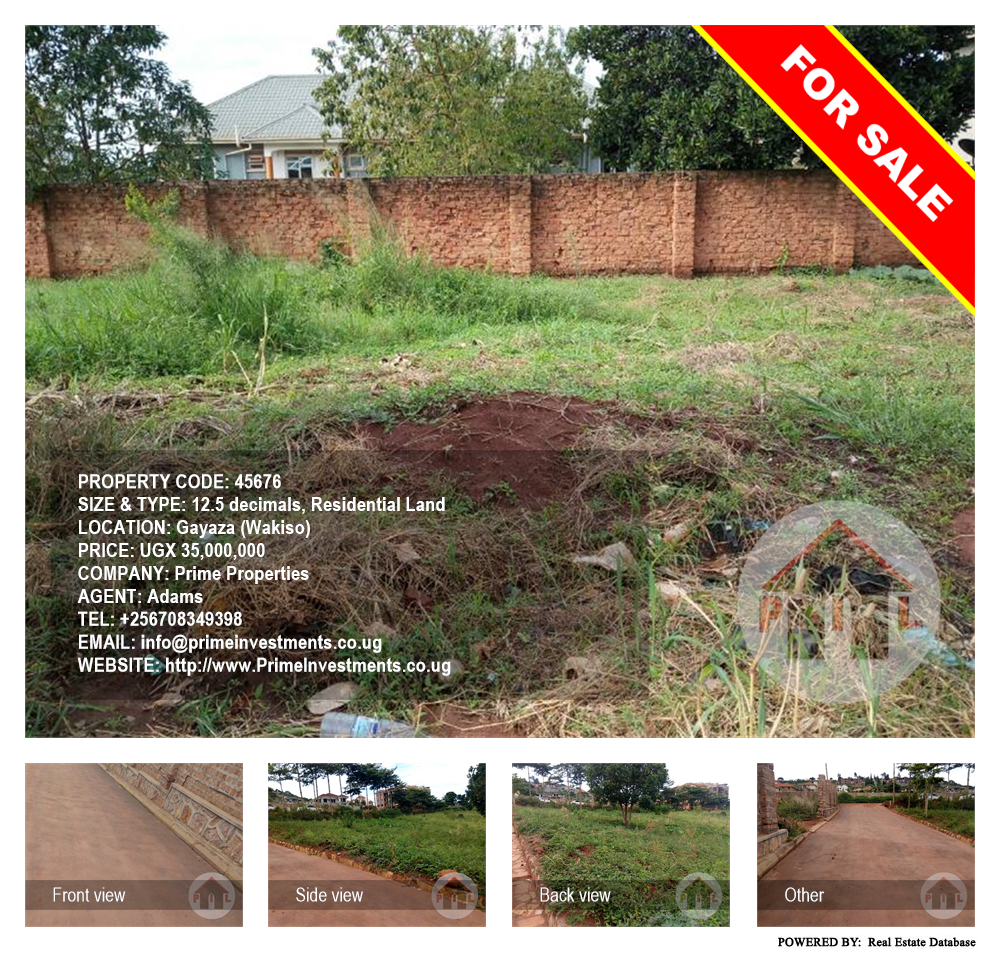 Residential Land  for sale in Gayaza Wakiso Uganda, code: 45676