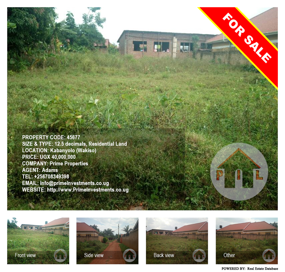 Residential Land  for sale in Kabanyolo Wakiso Uganda, code: 45677