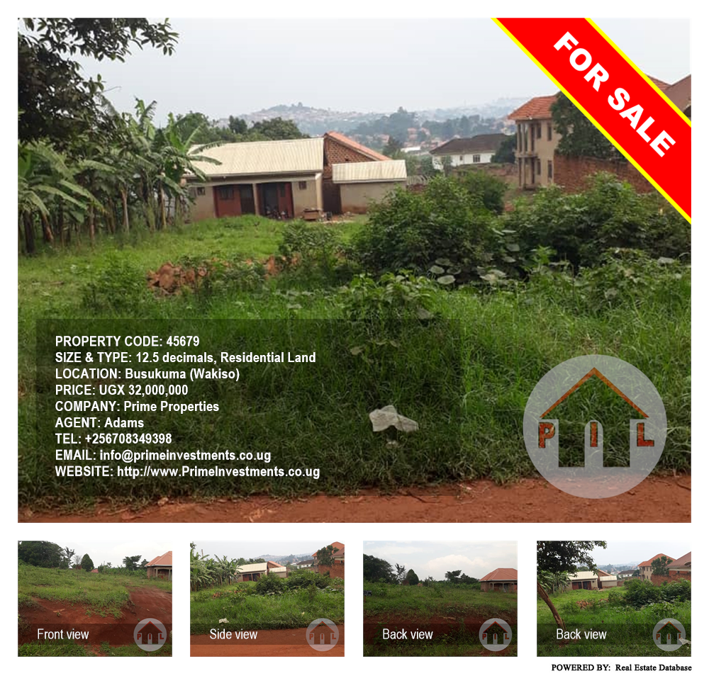 Residential Land  for sale in Busukuma Wakiso Uganda, code: 45679