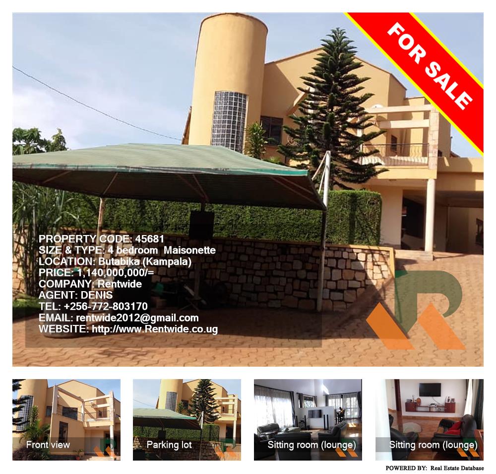 4 bedroom Maisonette  for sale in Butabika Kampala Uganda, code: 45681