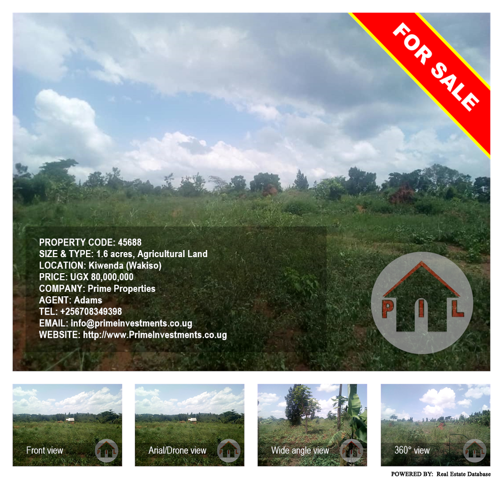 Agricultural Land  for sale in Kiwenda Wakiso Uganda, code: 45688