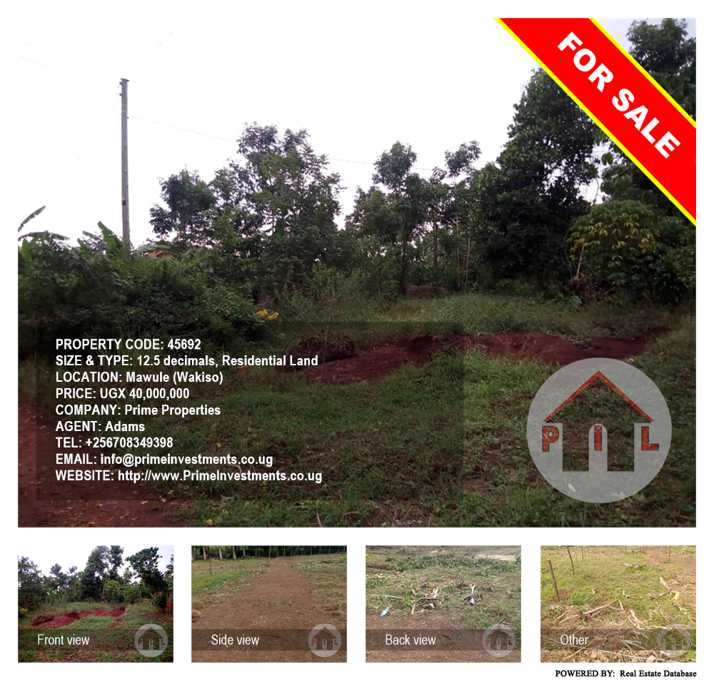 Residential Land  for sale in Mawule Wakiso Uganda, code: 45692