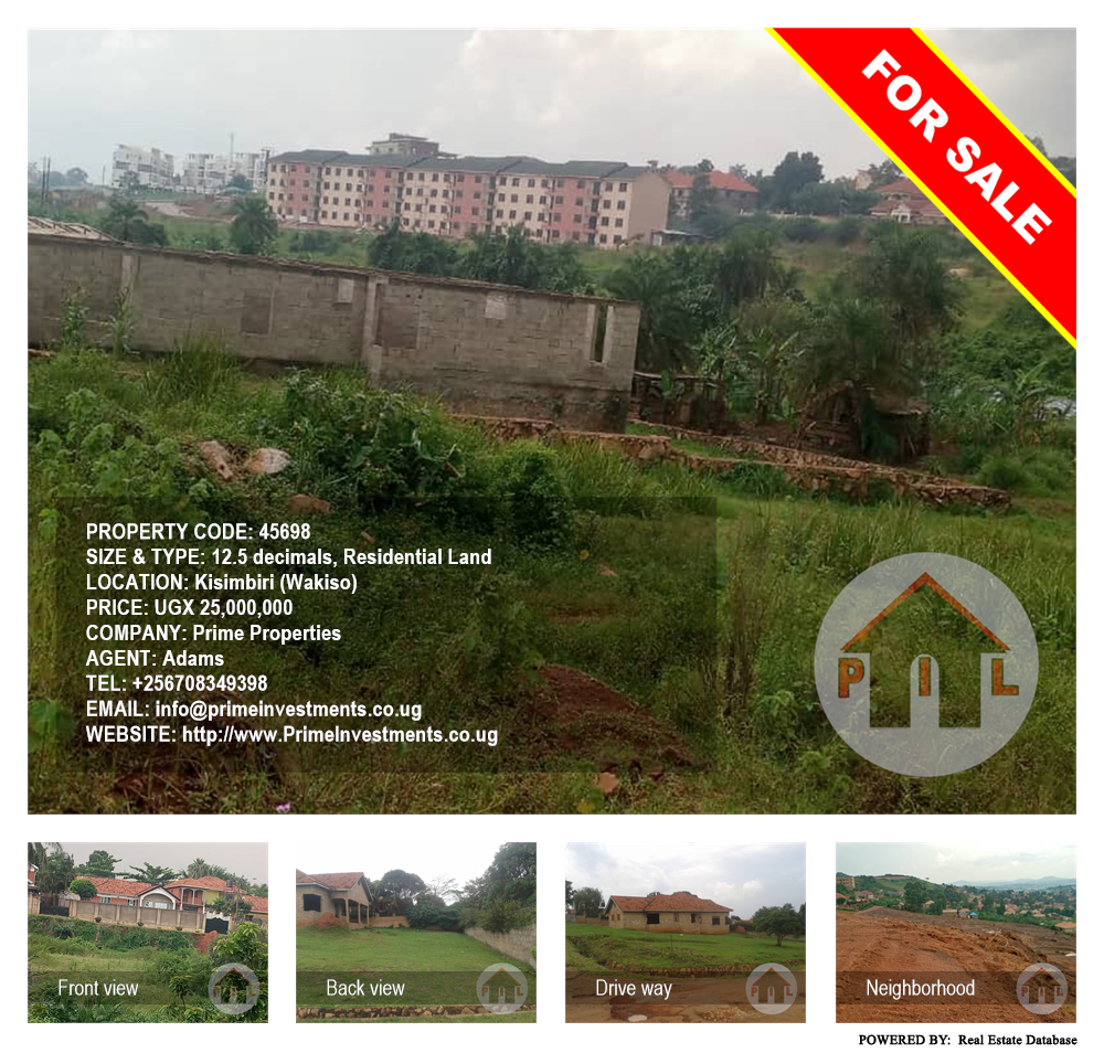 Residential Land  for sale in Kisimbiri Wakiso Uganda, code: 45698