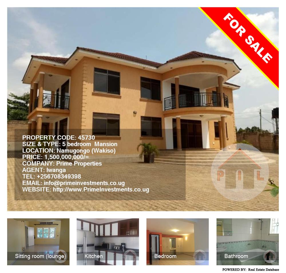 5 bedroom Mansion  for sale in Namugongo Wakiso Uganda, code: 45730