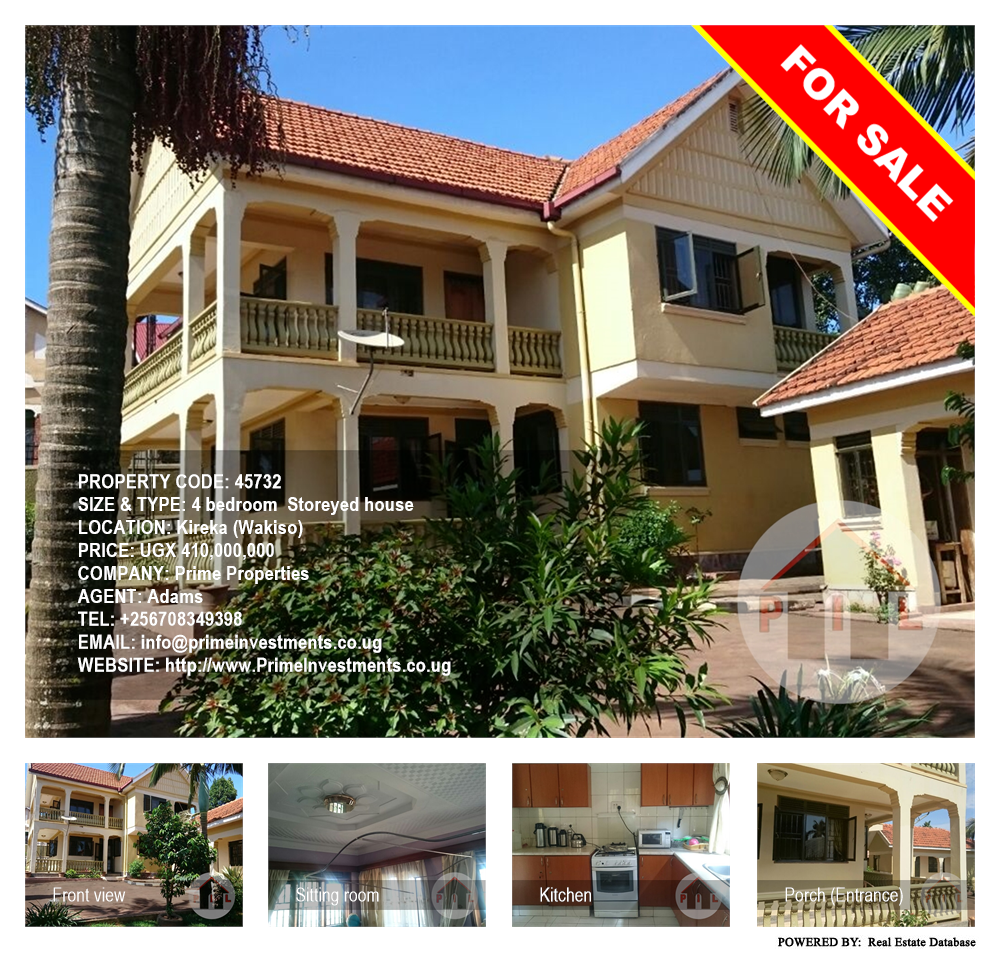 4 bedroom Storeyed house  for sale in Kireka Wakiso Uganda, code: 45732