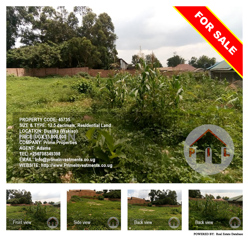 Residential Land  for sale in Busiika Wakiso Uganda, code: 45735