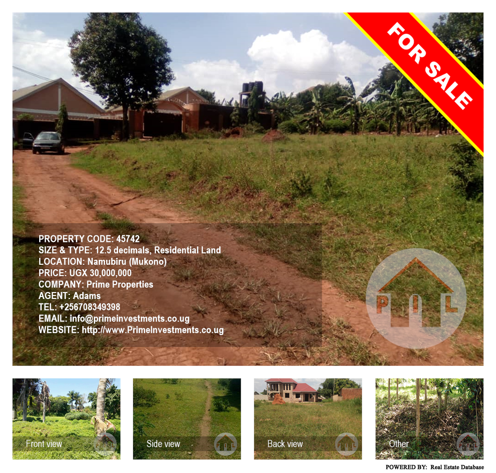 Residential Land  for sale in Namubiru Mukono Uganda, code: 45742