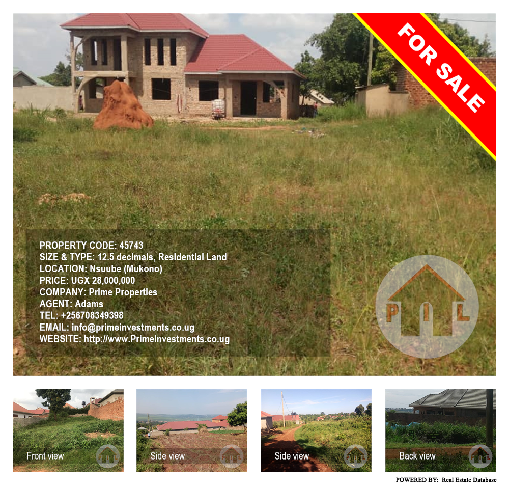 Residential Land  for sale in Nsuube Mukono Uganda, code: 45743