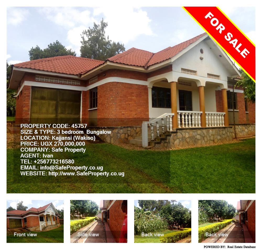 3 bedroom Bungalow  for sale in Kajjansi Wakiso Uganda, code: 45757