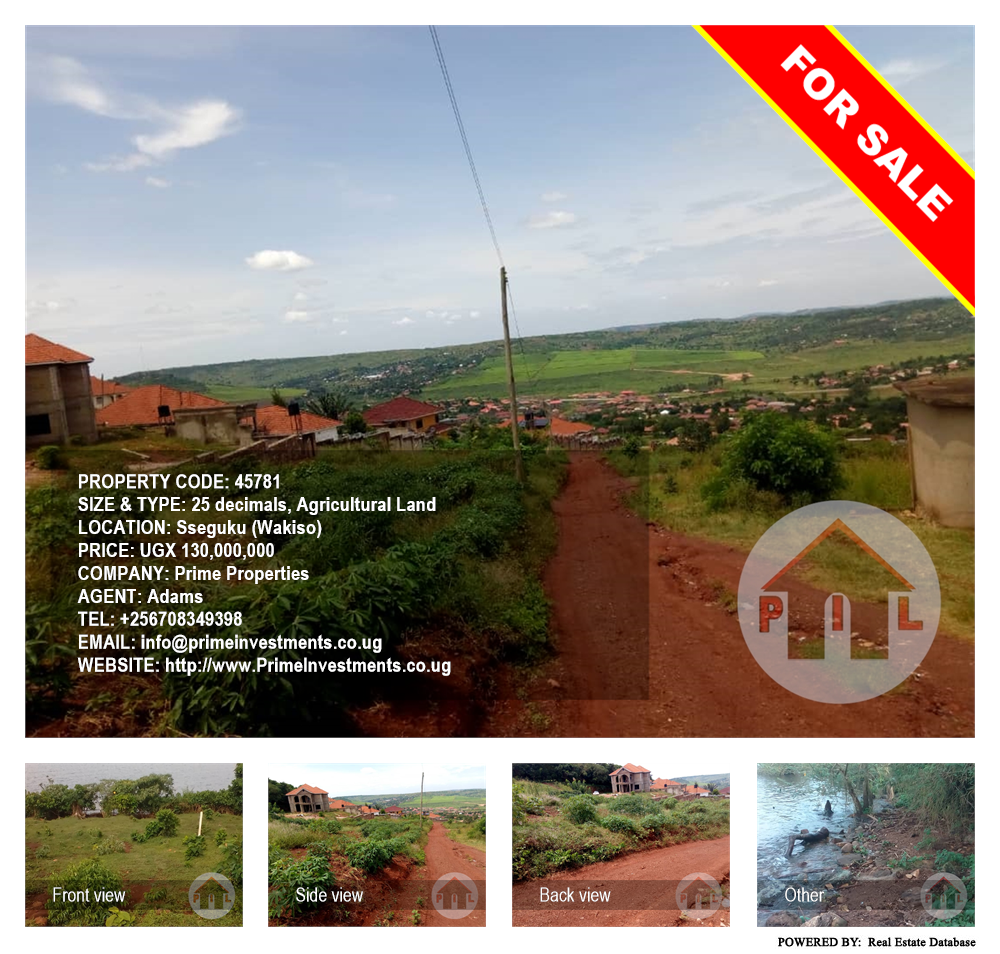 Agricultural Land  for sale in Seguku Wakiso Uganda, code: 45781