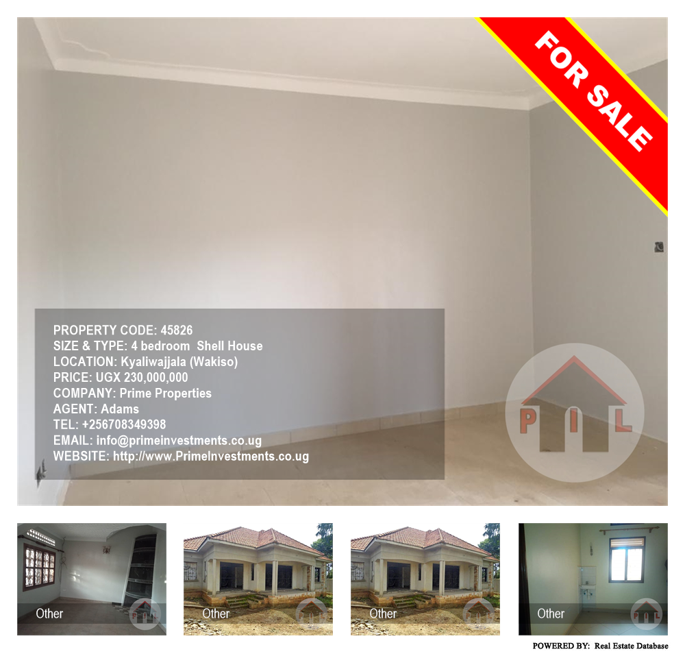 4 bedroom Shell House  for sale in Kyaliwajjala Wakiso Uganda, code: 45826