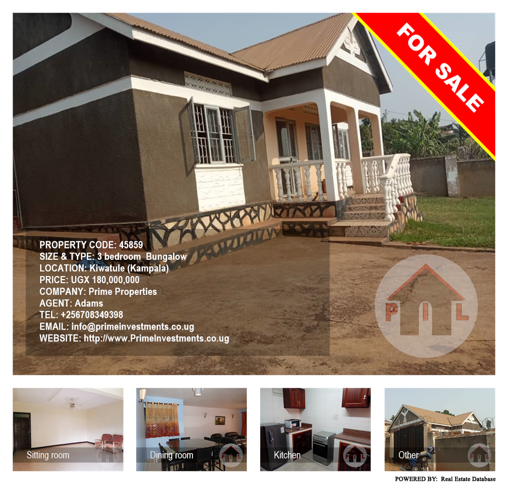 3 bedroom Bungalow  for sale in Kiwaatule Kampala Uganda, code: 45859