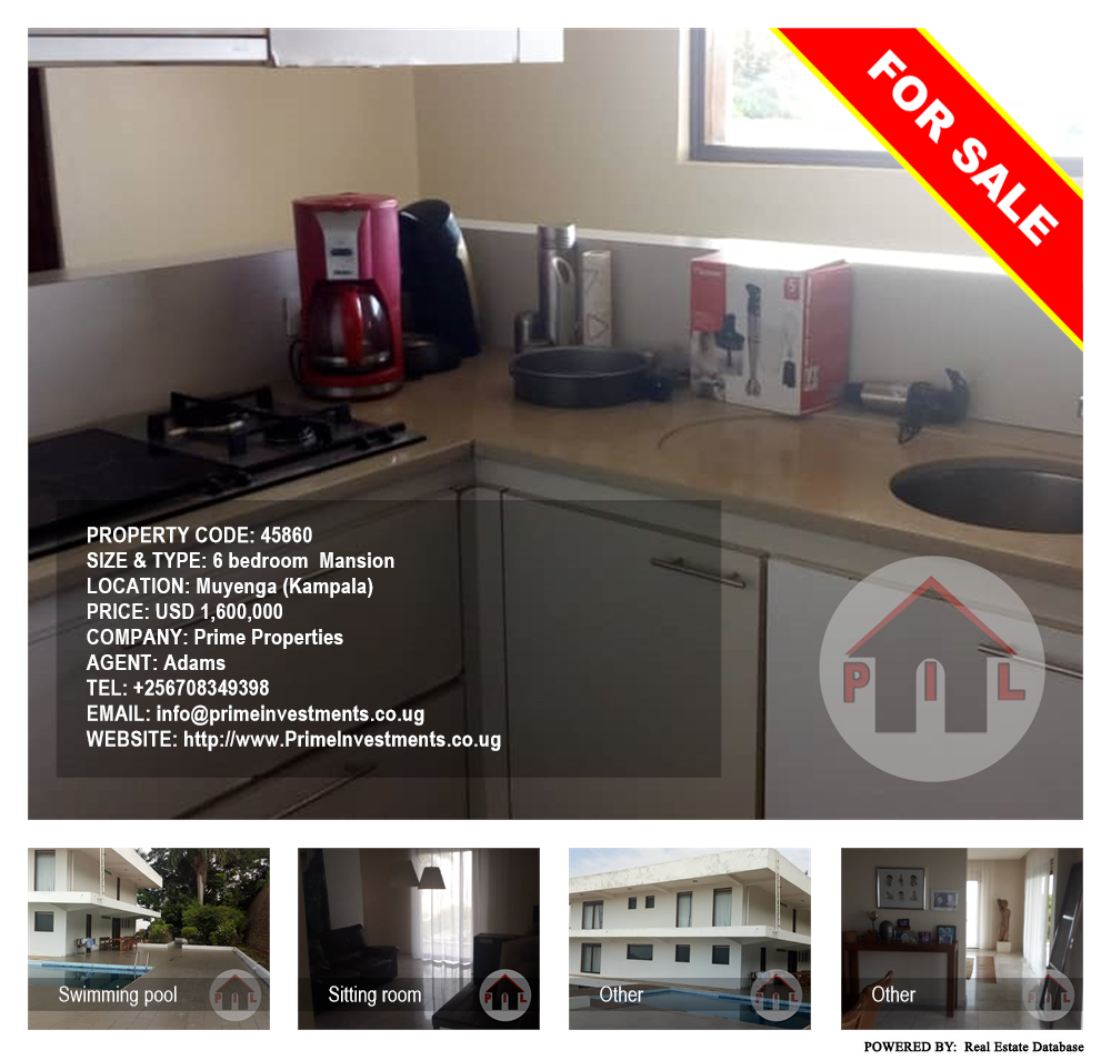 6 bedroom Mansion  for sale in Muyenga Kampala Uganda, code: 45860