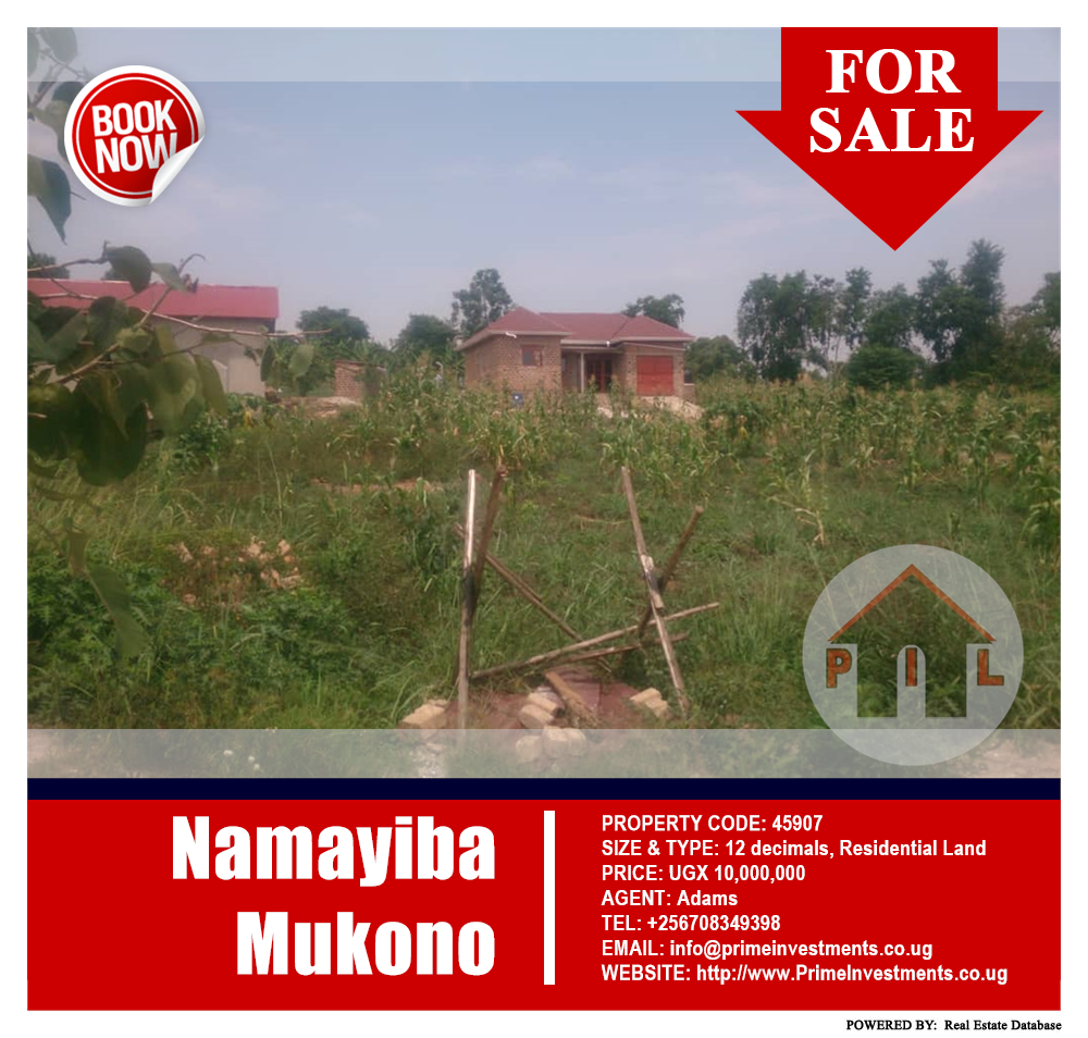 Residential Land  for sale in Namayiba Mukono Uganda, code: 45907