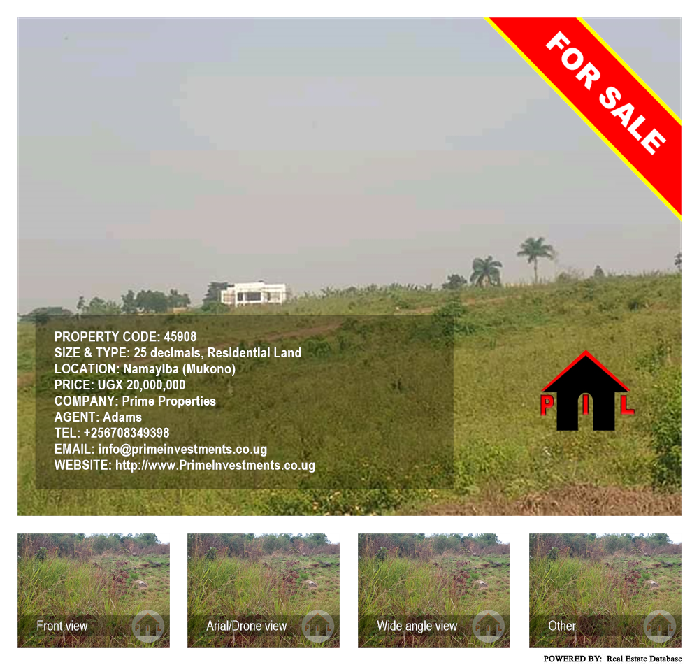 Residential Land  for sale in Namayiba Mukono Uganda, code: 45908