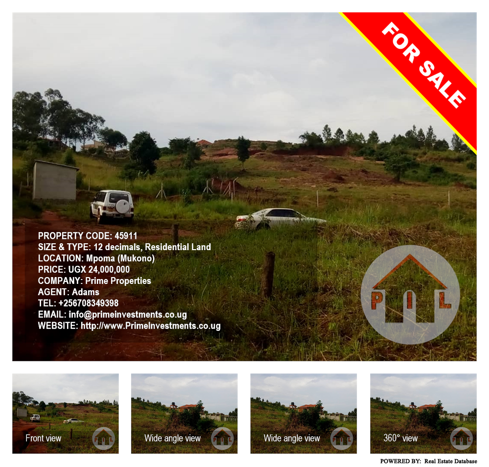 Residential Land  for sale in Mpoma Mukono Uganda, code: 45911