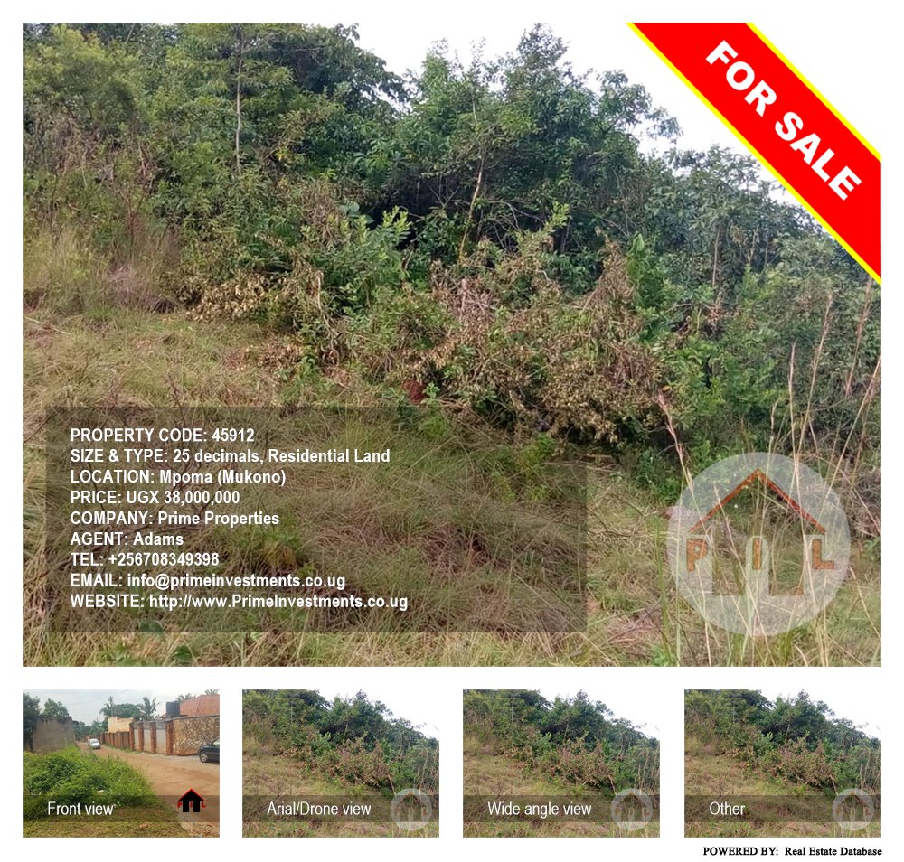 Residential Land  for sale in Mpoma Mukono Uganda, code: 45912