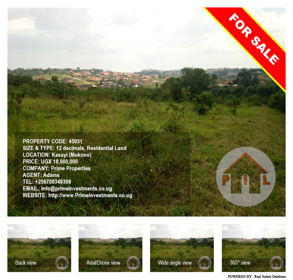 Residential Land  for sale in Kasayi Mukono Uganda, code: 45931