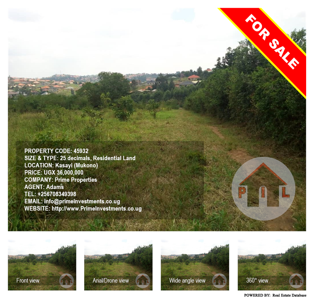 Residential Land  for sale in Kasayi Mukono Uganda, code: 45932