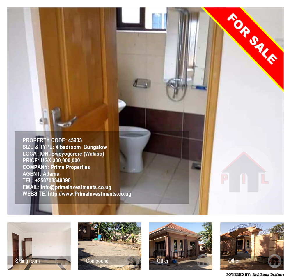 4 bedroom Bungalow  for sale in Bweyogerere Wakiso Uganda, code: 45933