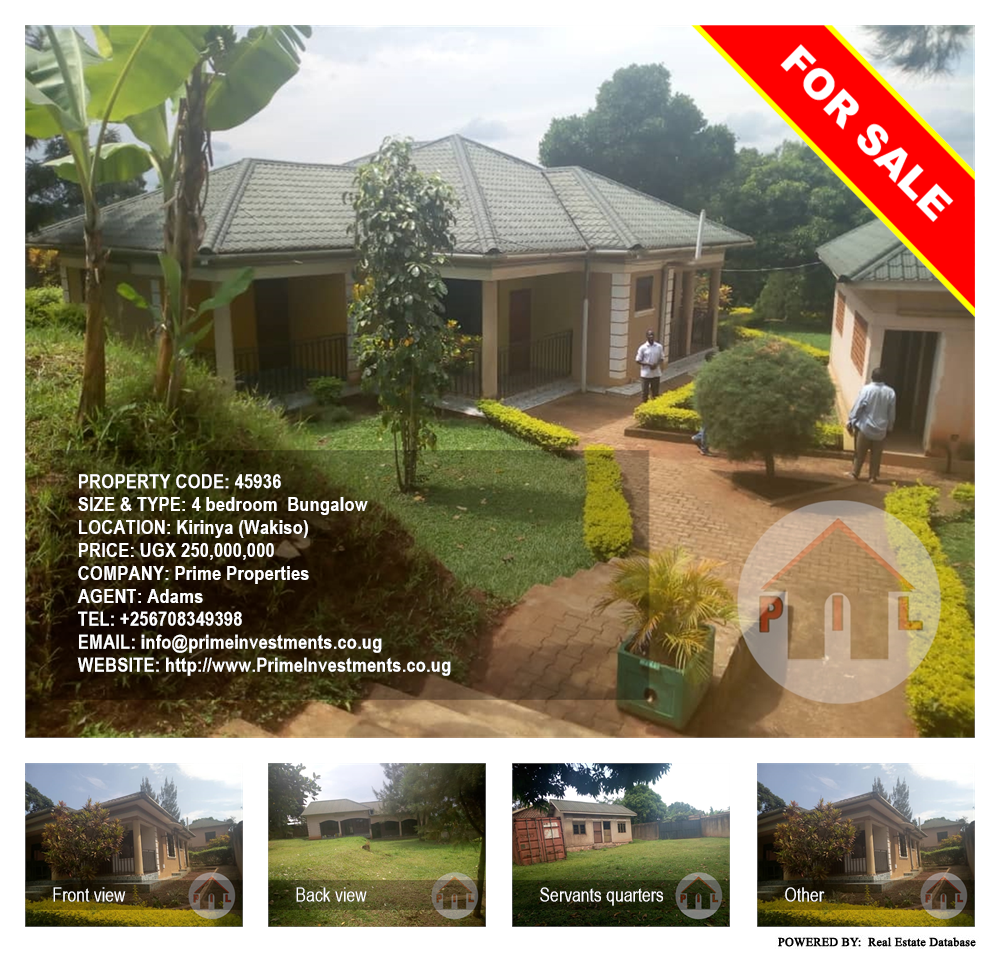 4 bedroom Bungalow  for sale in Kirinya Wakiso Uganda, code: 45936