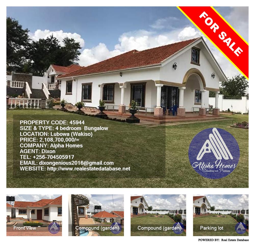 4 bedroom Bungalow  for sale in Lubowa Wakiso Uganda, code: 45944
