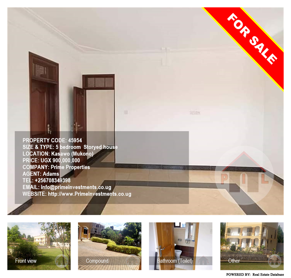 5 bedroom Storeyed house  for sale in Kasawo Mukono Uganda, code: 45954