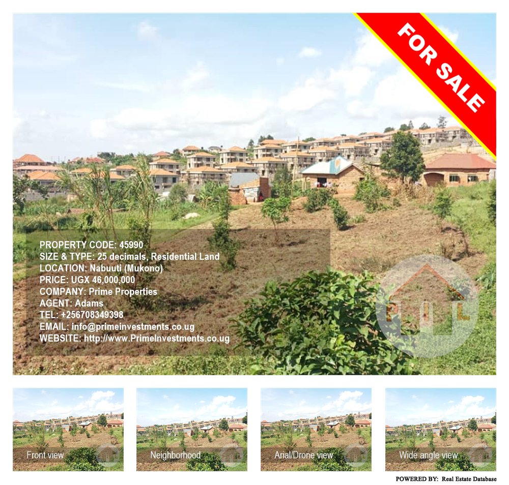 Residential Land  for sale in Nabuuti Mukono Uganda, code: 45990