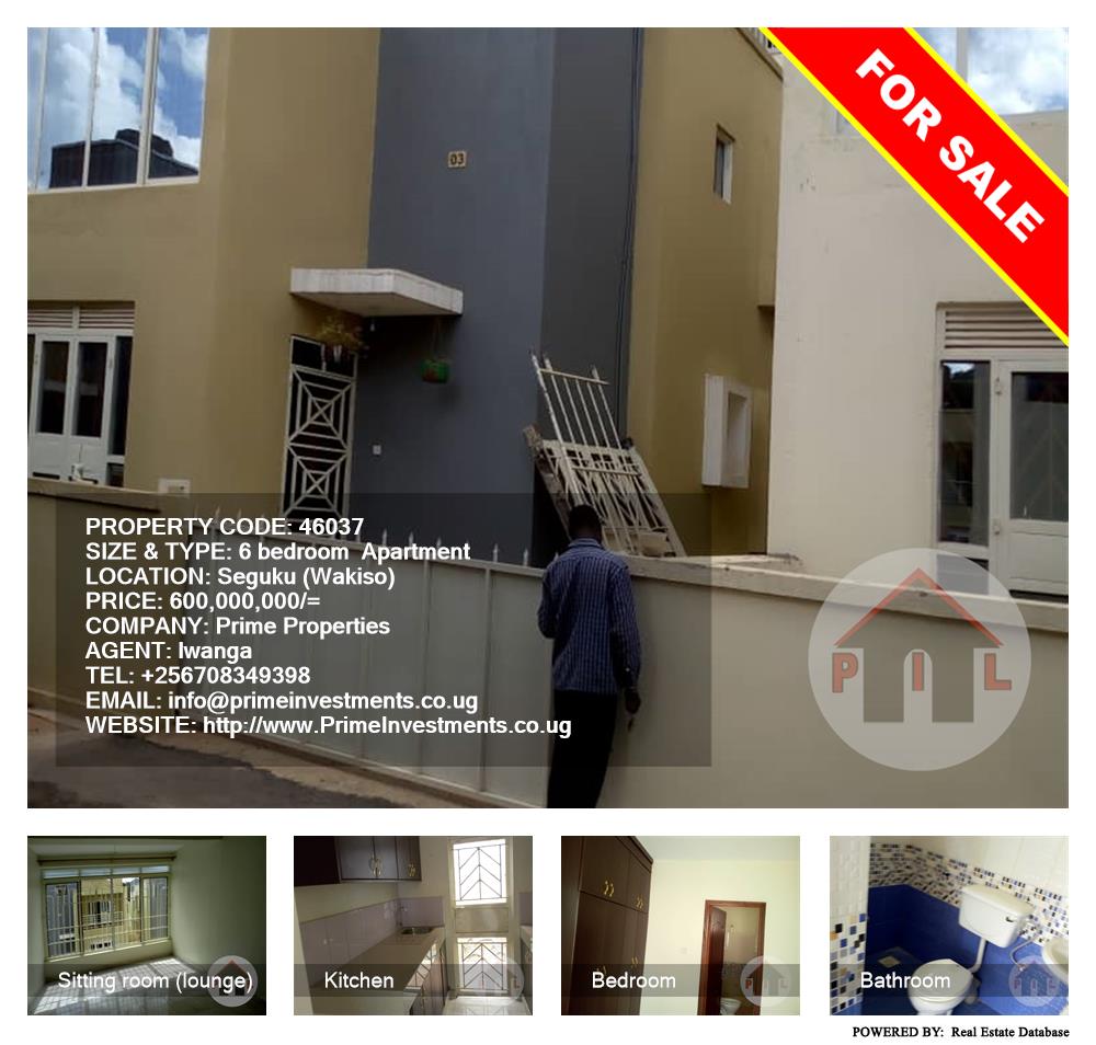 6 bedroom Apartment  for sale in Seguku Wakiso Uganda, code: 46037