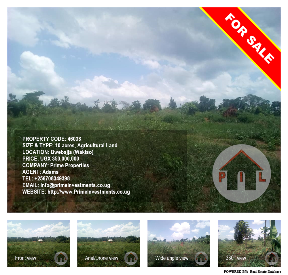 Agricultural Land  for sale in Bwebajja Wakiso Uganda, code: 46038