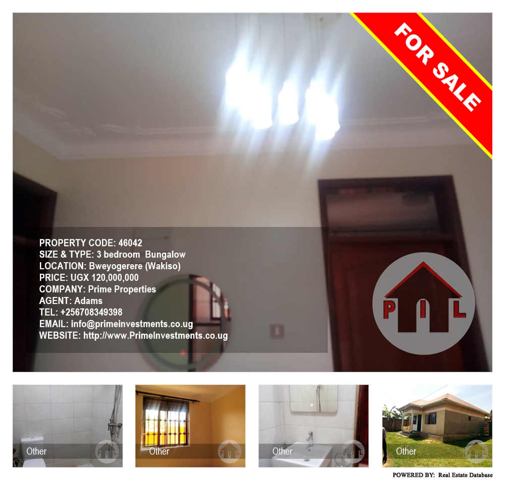 3 bedroom Bungalow  for sale in Bweyogerere Wakiso Uganda, code: 46042