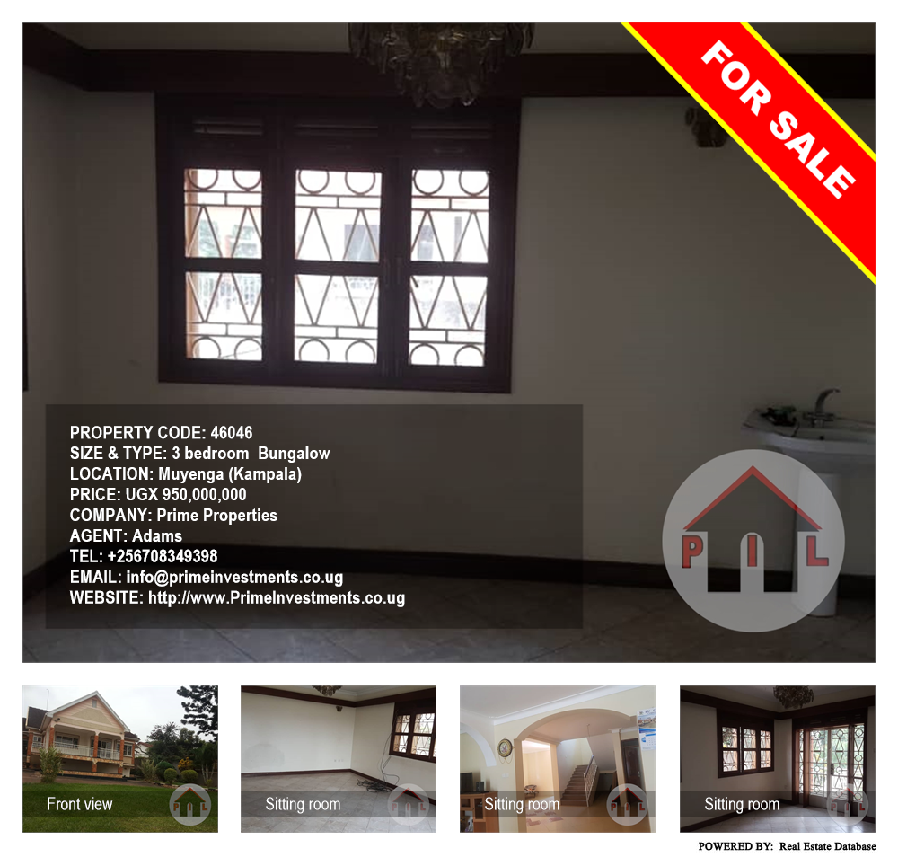 3 bedroom Bungalow  for sale in Muyenga Kampala Uganda, code: 46046