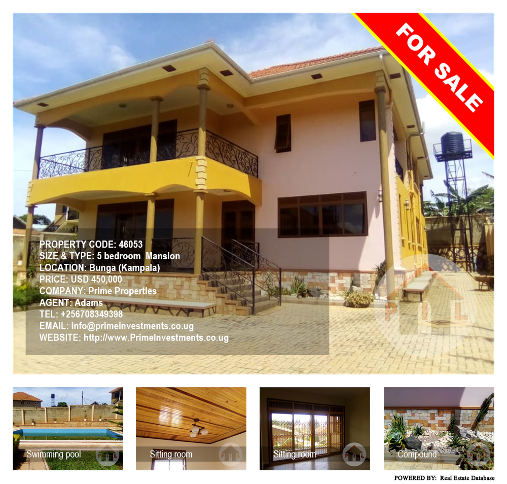 5 bedroom Mansion  for sale in Bbunga Kampala Uganda, code: 46053