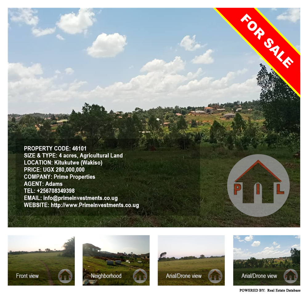 Agricultural Land  for sale in Kitukutwe Wakiso Uganda, code: 46101