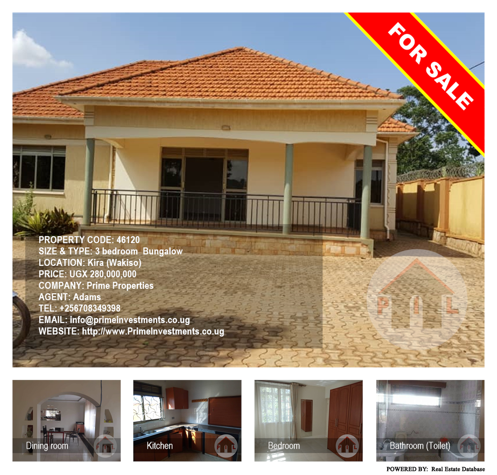 3 bedroom Bungalow  for sale in Kira Wakiso Uganda, code: 46120