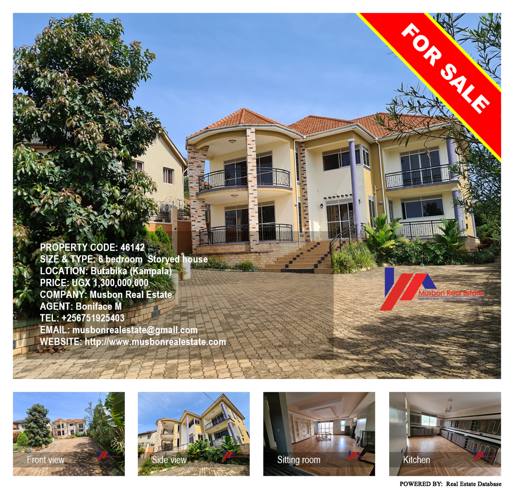6 bedroom Storeyed house  for sale in Butabika Kampala Uganda, code: 46142