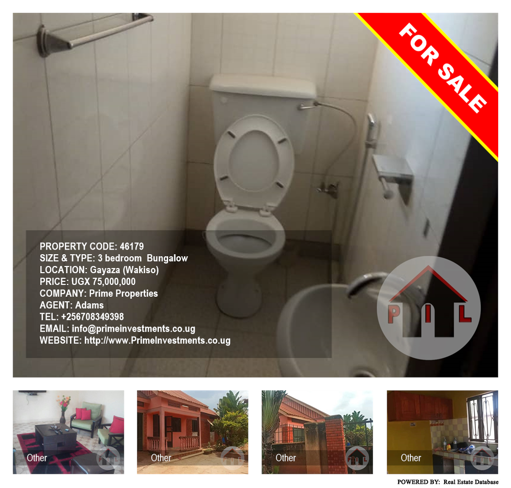 3 bedroom Bungalow  for sale in Gayaza Wakiso Uganda, code: 46179