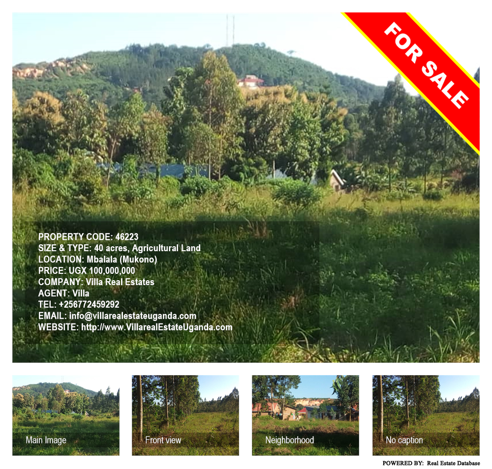 Agricultural Land  for sale in Mbalala Mukono Uganda, code: 46223