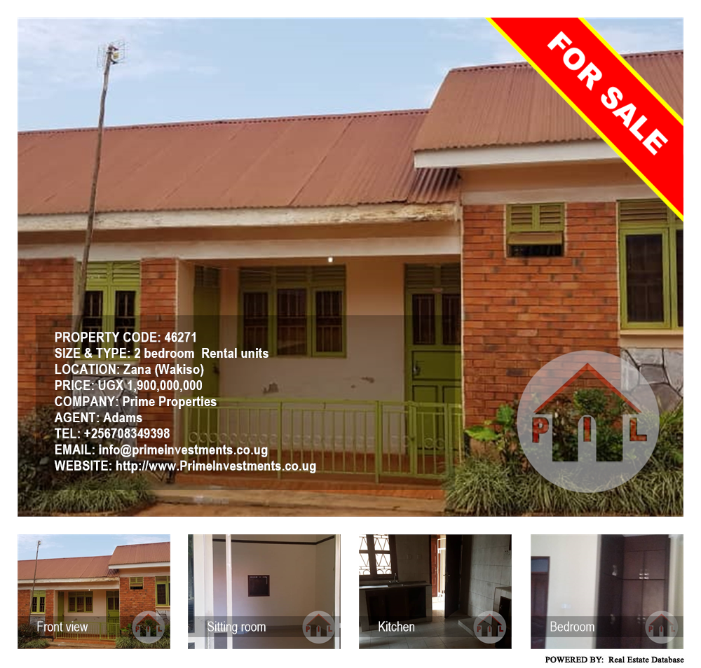 2 bedroom Rental units  for sale in Zana Wakiso Uganda, code: 46271