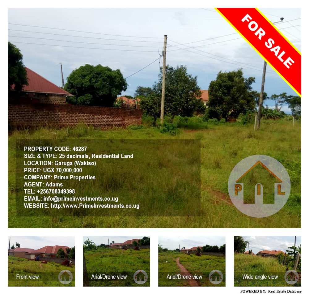 Residential Land  for sale in Garuga Wakiso Uganda, code: 46287