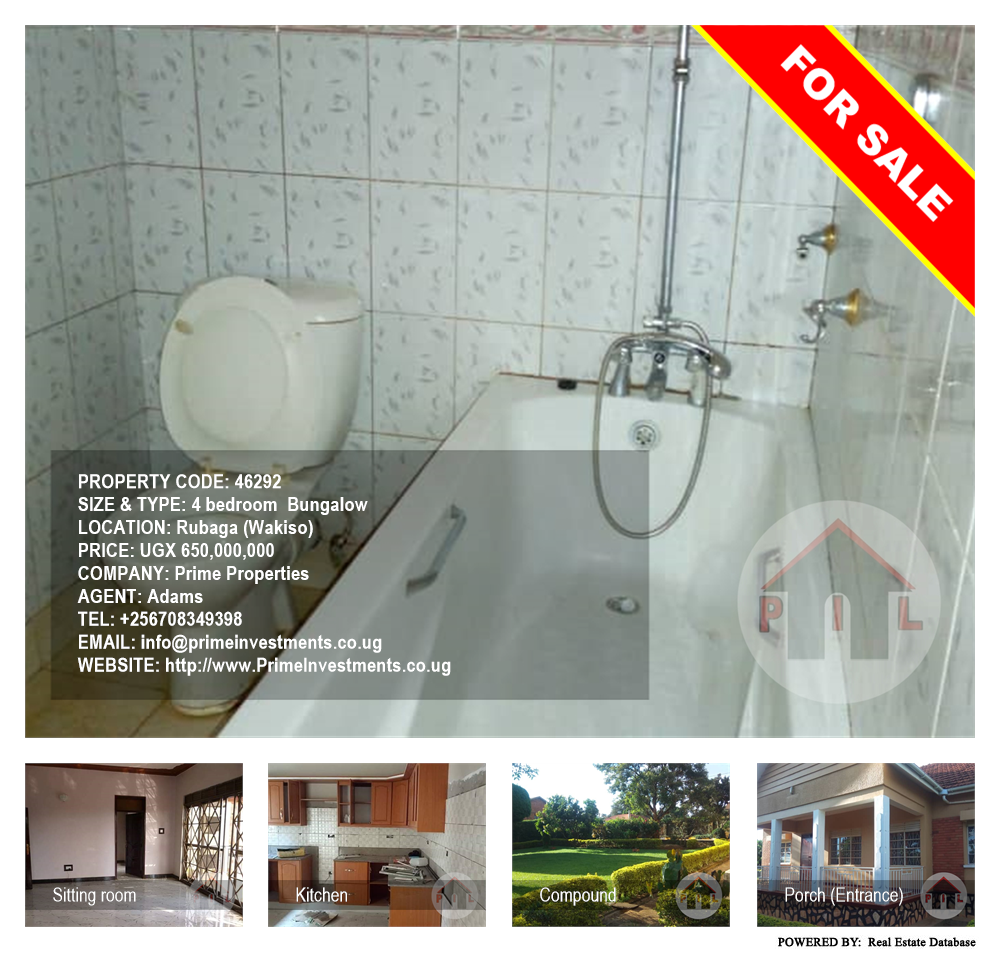 4 bedroom Bungalow  for sale in Rubaga Wakiso Uganda, code: 46292