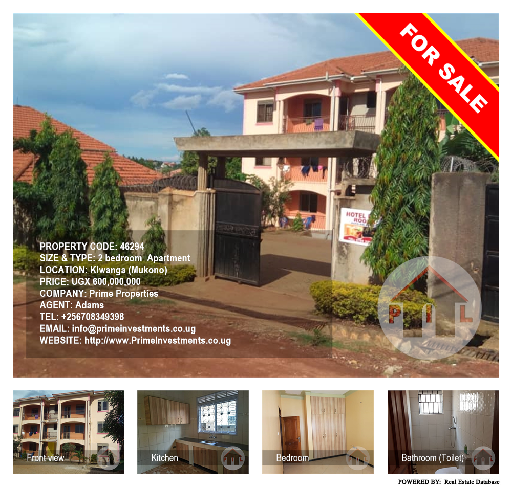 2 bedroom Apartment  for sale in Kiwanga Mukono Uganda, code: 46294