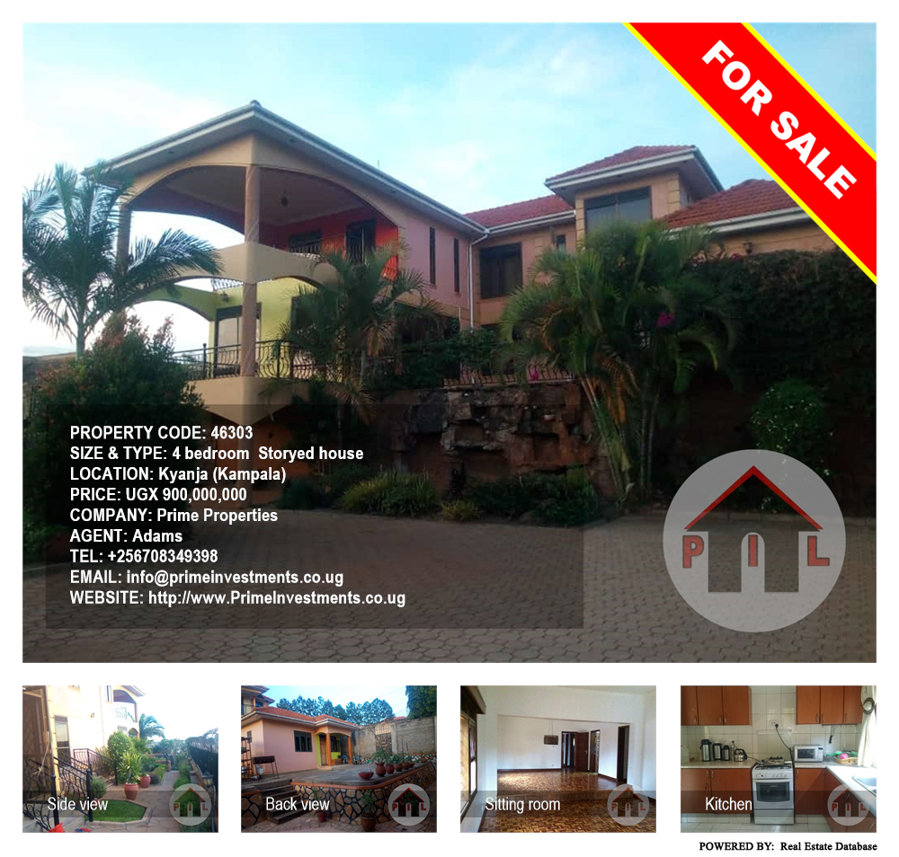 4 bedroom Storeyed house  for sale in Kyanja Kampala Uganda, code: 46303