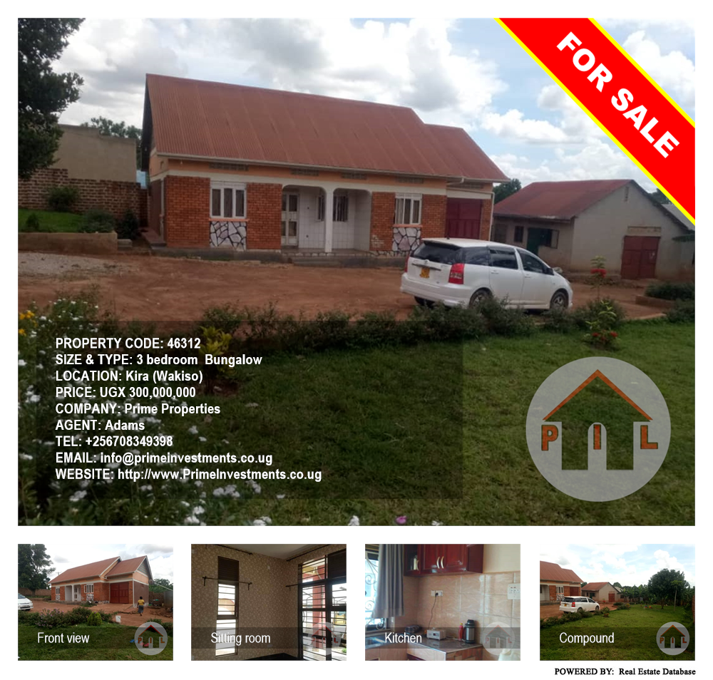 3 bedroom Bungalow  for sale in Kira Wakiso Uganda, code: 46312