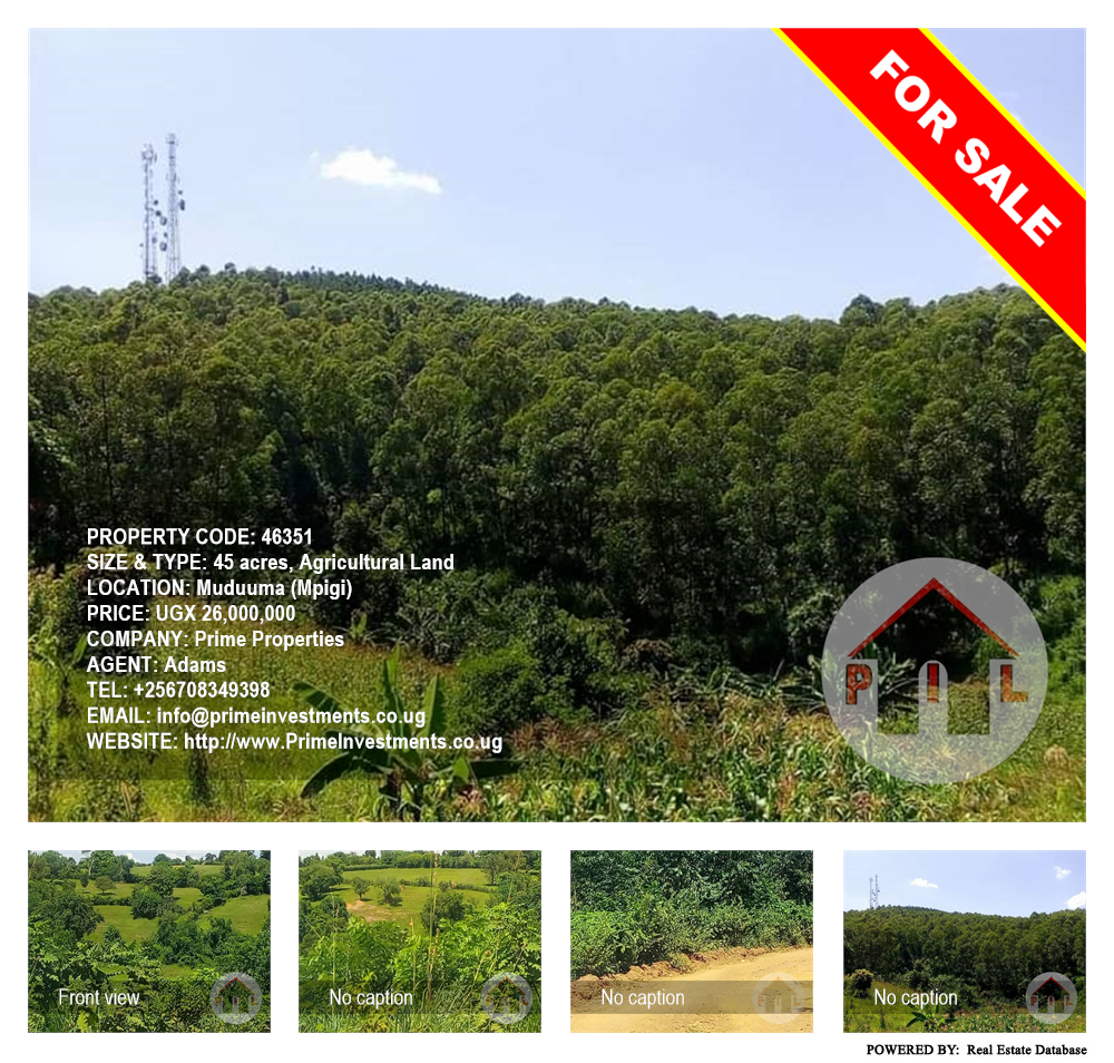 Agricultural Land  for sale in Muduuma Mpigi Uganda, code: 46351