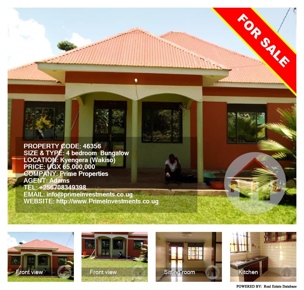 4 bedroom Bungalow  for sale in Kyengela Wakiso Uganda, code: 46356