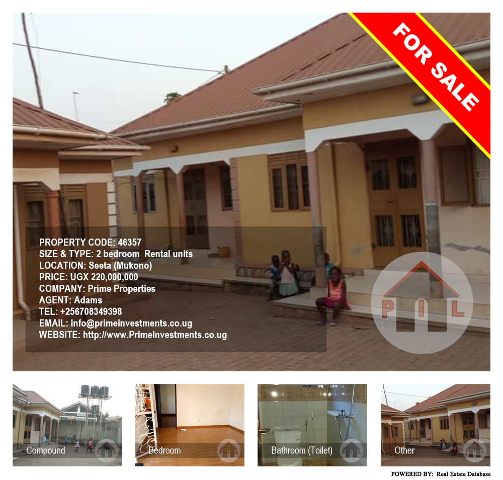 2 bedroom Rental units  for sale in Seeta Mukono Uganda, code: 46357